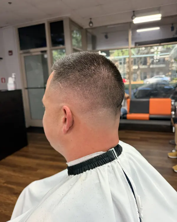 Low fade, back view